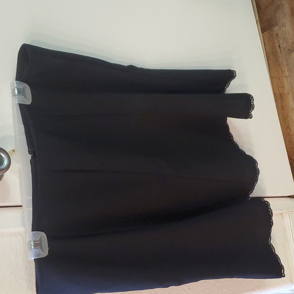 Black skirt with lace trim